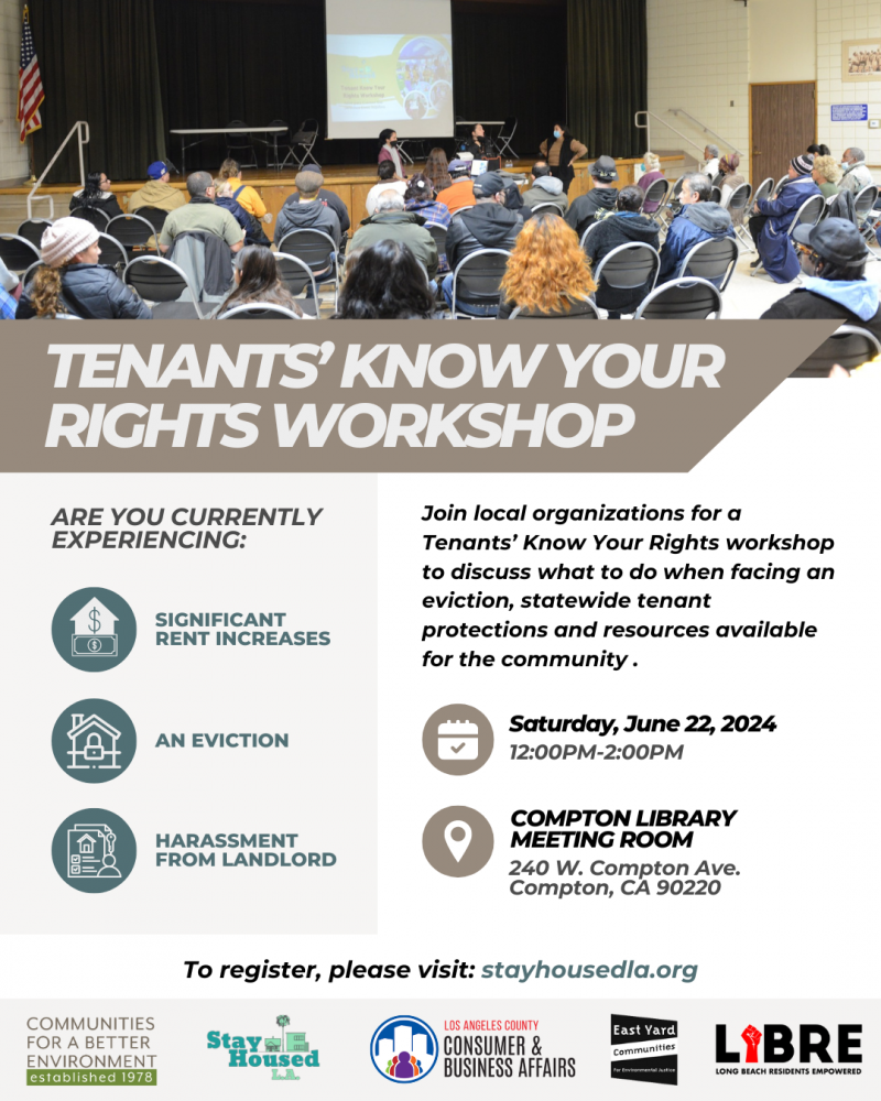 Los Angeles: Tenant Know Your Rights Workshop, Saturday June 22, 2024 ...